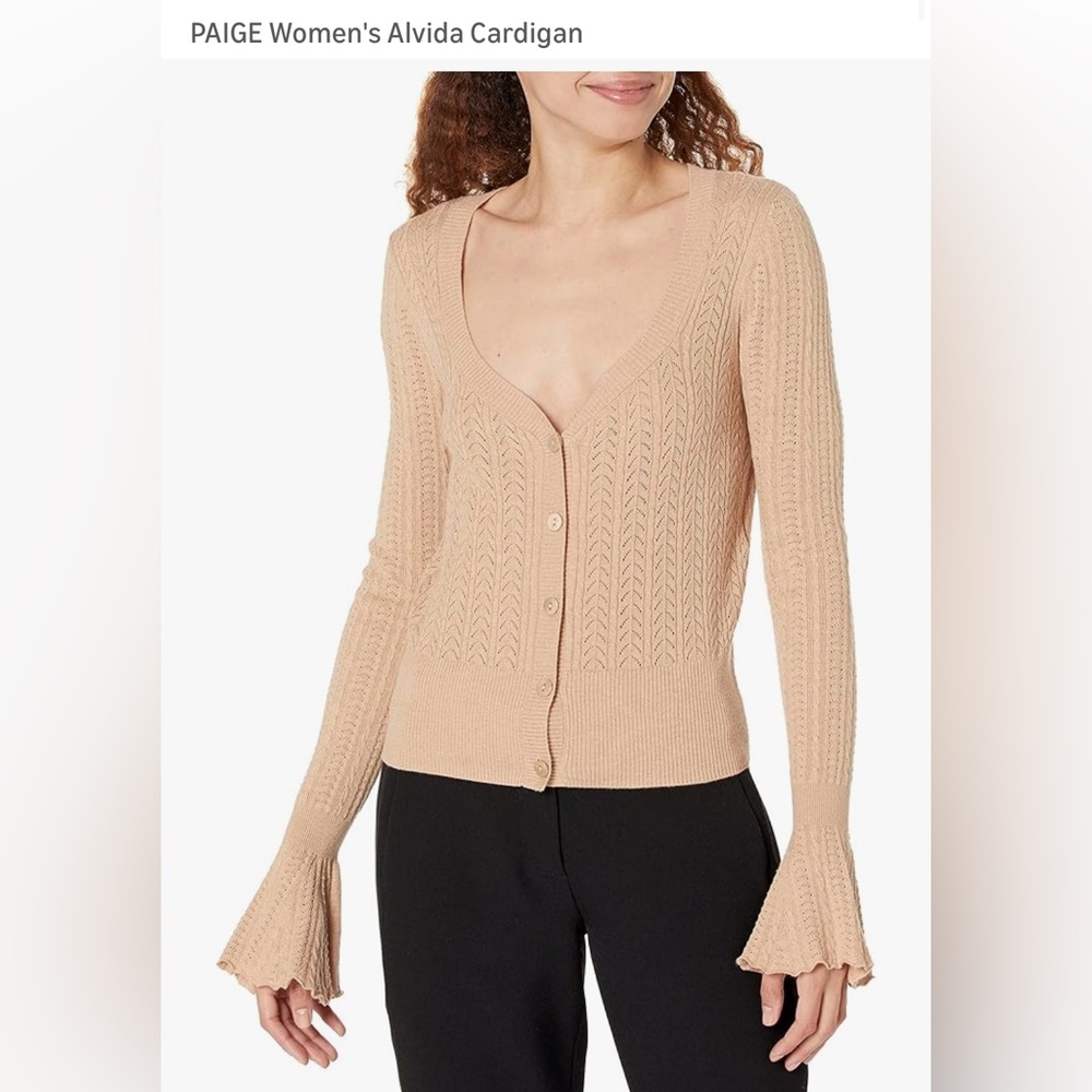 PAIGE Women's Cardigan in Tan XS